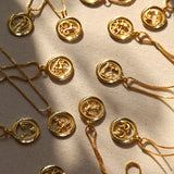 Retro Hollow Zodiac Necklace