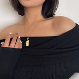 Simple and Irregular Square Necklace