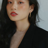 Horseshoe Buckle Long Chain Earrings