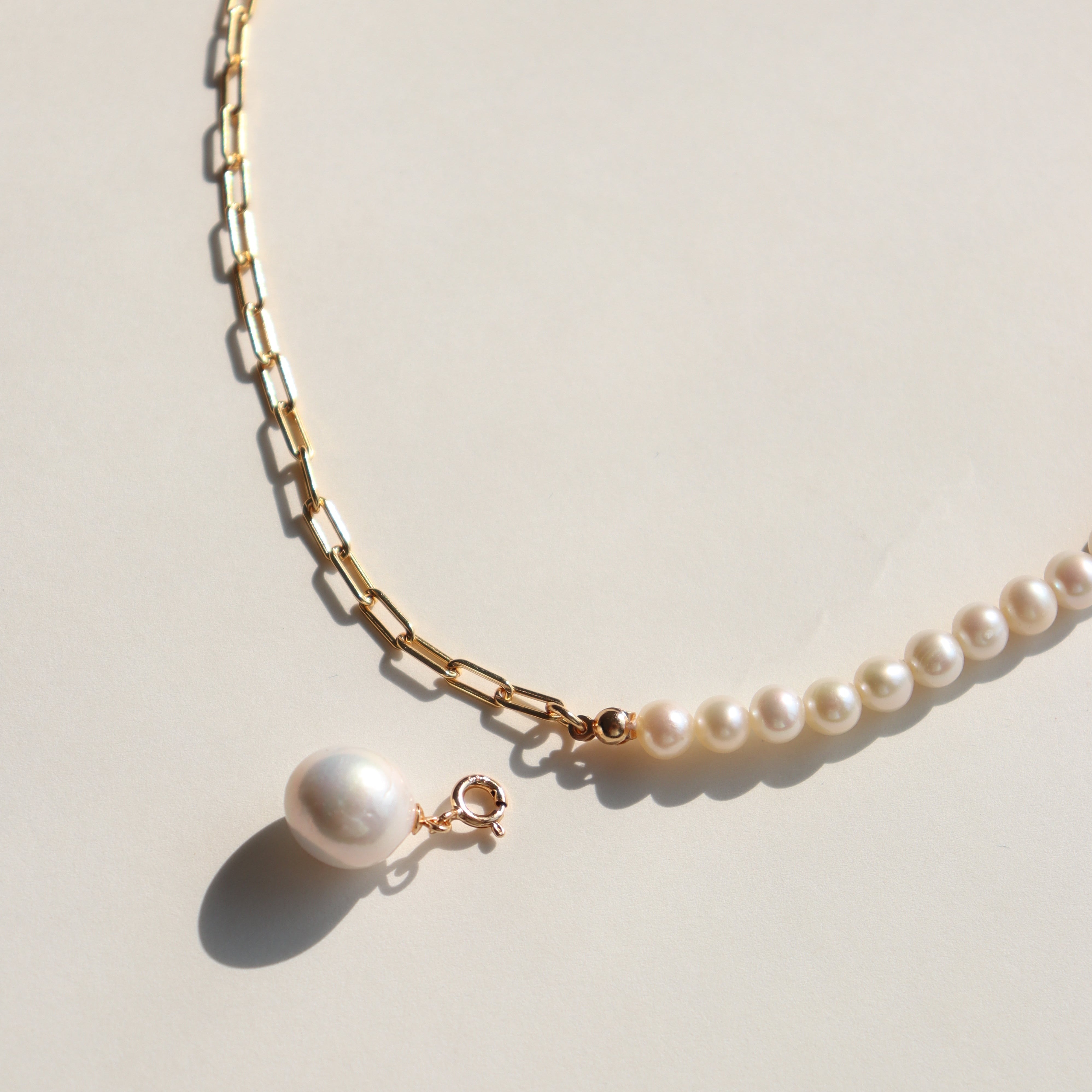 Asymmetric Baroque Pearl Necklace - floysun