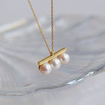 Balance Wood Pearl Necklace - floysun