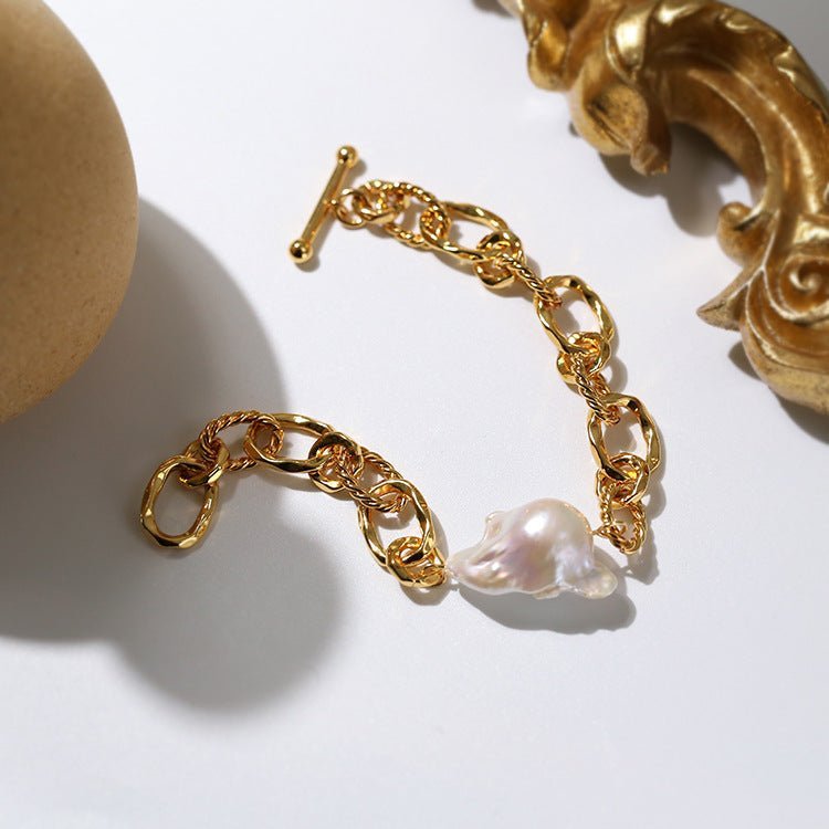Baroque Chunky Chain Bracelet - floysun
