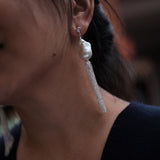 Baroque Lotus Chain Fringe Earrings - floysun