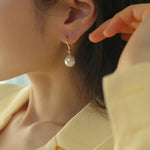 Baroque Pearl Drop Earrings - floysun