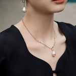 Baroque Pearl Pendant Necklace - floysun