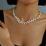Baroque Petal Pearl Necklace - floysun