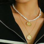 Baroque Sun Flower Chain Necklace - floysun