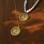 Baroque Sun Flower Chain Necklace - floysun