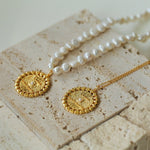 Baroque Sun Flower Chain Necklace - floysun
