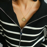 Baroque Sun Flower Chain Necklace - floysun