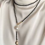 Black Agate Baroque Pearl Necklace - floysun