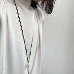 Black Agate Baroque Pearl Necklace - floysun