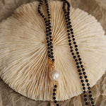 Black Agate Baroque Pearl Necklace - floysun