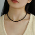 Black Agate Beaded Necklace - floysun