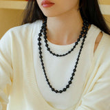 Black Agate Long Necklaces - floysun