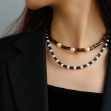 Black Onyx Pearl Necklace - floysun
