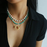 Blue Turquoise Beaded Necklace