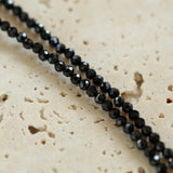 Braided Petals Baroque Black Pointed Crystal Neck Chain - floysun