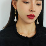 Branch Baroque Pearls Earrings （Type B With diamond） - floysun
