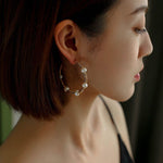 C-shaped Freshwater Pearl Earrings - floysun