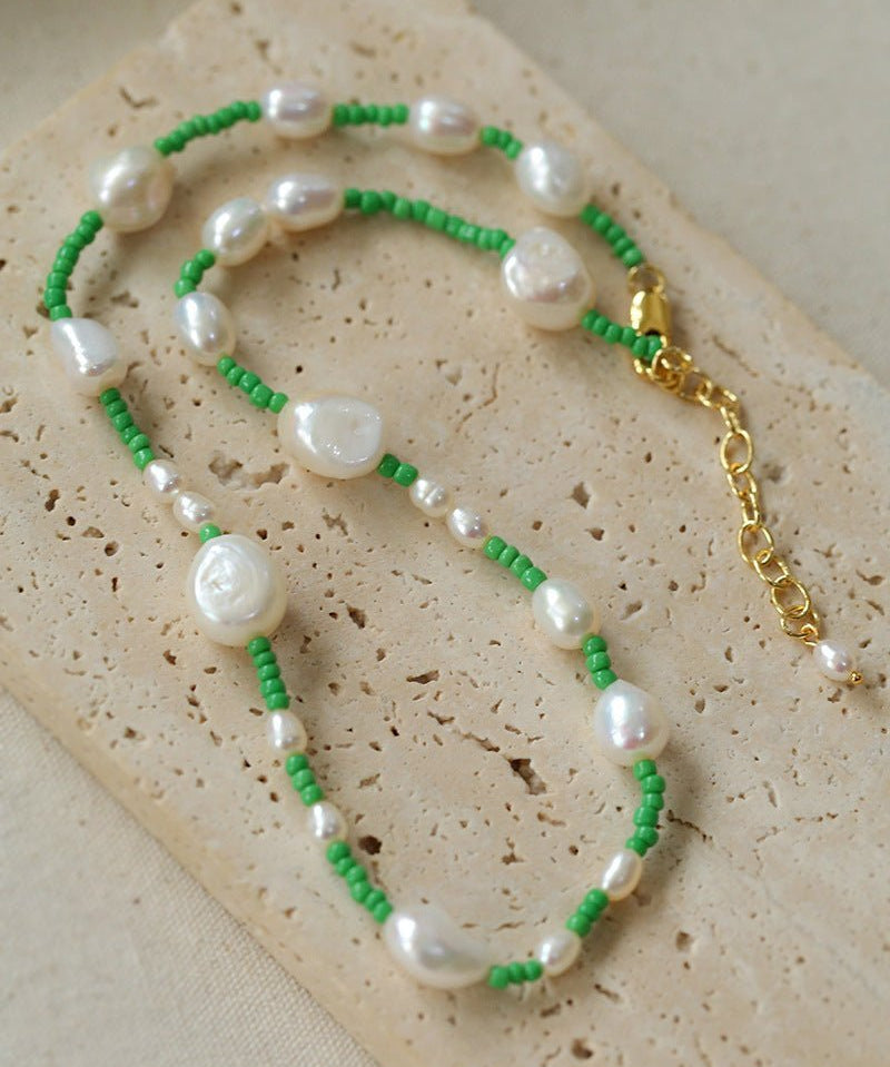 Candy Color Freshwater Baroque Necklace - floysun