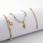 Captivating Burmese Jade Bracelets with Star Pendant - floysun