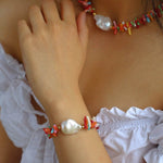 Chromatic Gemstone Baroque Pearl Bracelet - floysun