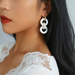 Circle White Shell Earrings - floysun