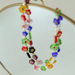 Colored Glaze Small Flower Pearl Necklace - floysun