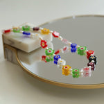 Colored Glaze Small Flower Pearl Necklace - floysun