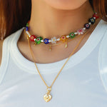 Colored Glaze Small Flower Pearl Necklace - floysun