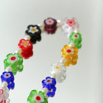 Colored Glaze Small Flower Pearl Necklace - floysun