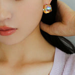 Colorful Meaning Gemstone Bubble Earrings - floysun