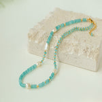 Colorful Natural Stone Stacked Beads Necklace - floysun