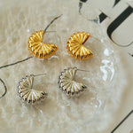 Commuter Pleated Fan Earrings - floysun