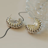 Commuter Pleated Fan Earrings - floysun