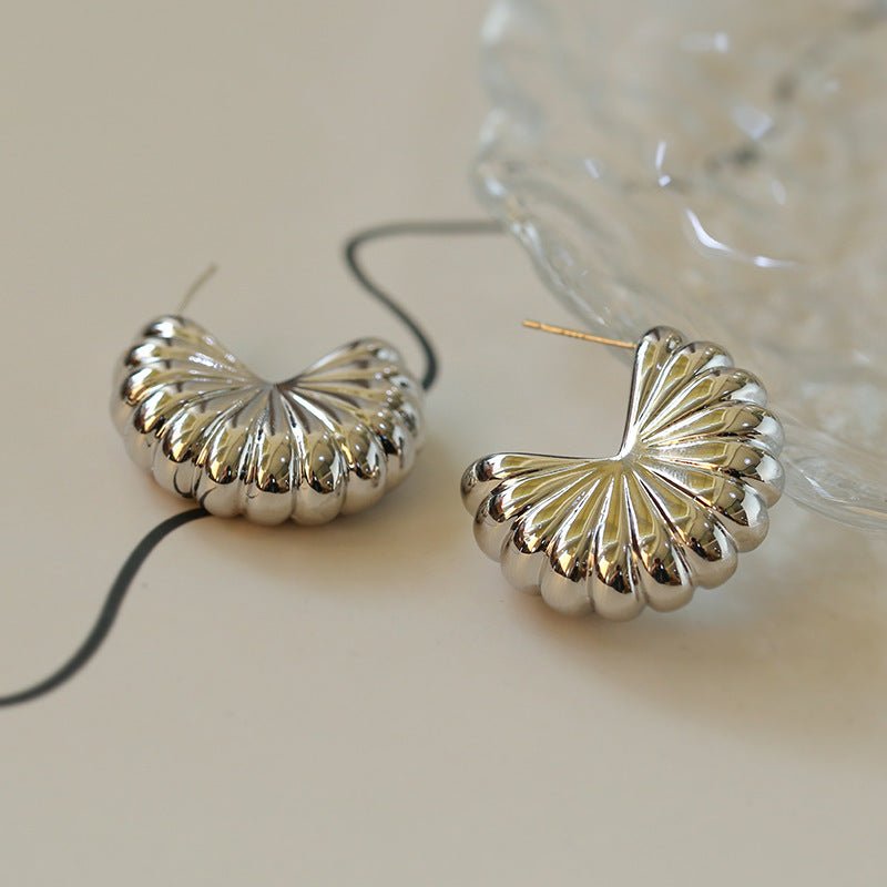 Commuter Pleated Fan Earrings - floysun
