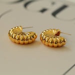 Commuter Pleated Fan Earrings - floysun