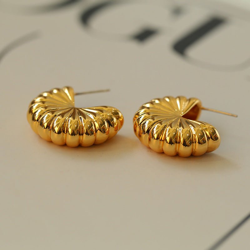 Commuter Pleated Fan Earrings - floysun