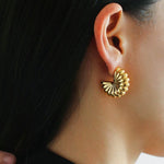 Commuter Pleated Fan Earrings - floysun