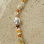 Conch Baroque Pearl Colorful Stone Beaded Necklace - floysun