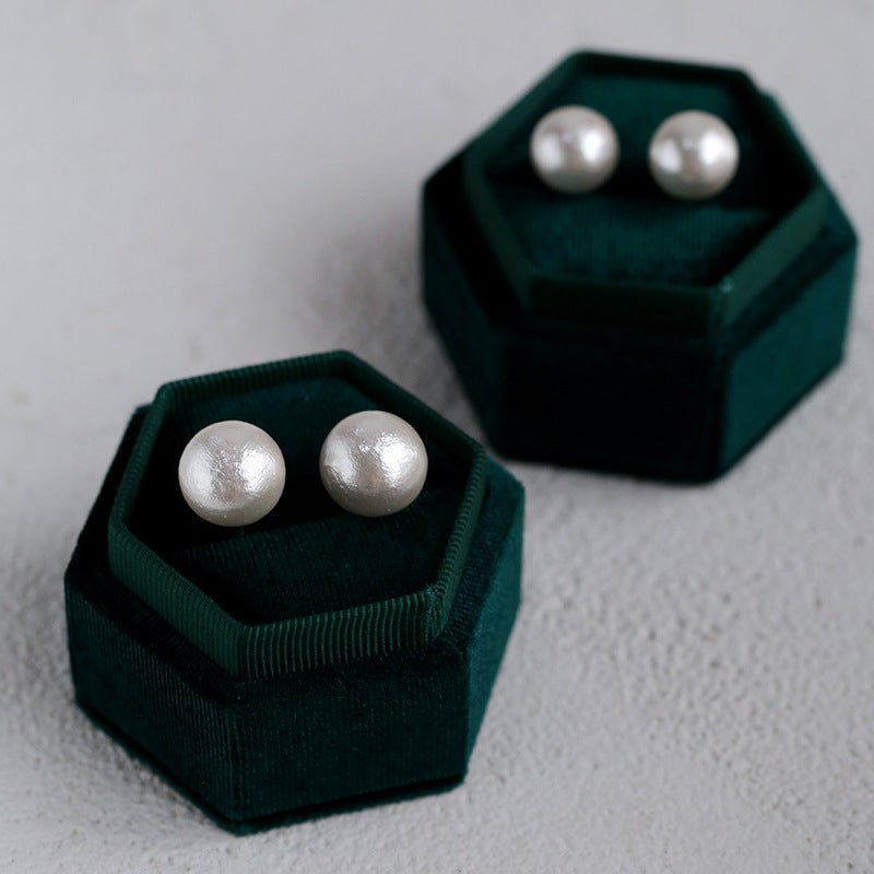 Cotton Pearl Stud Earrings - floysun