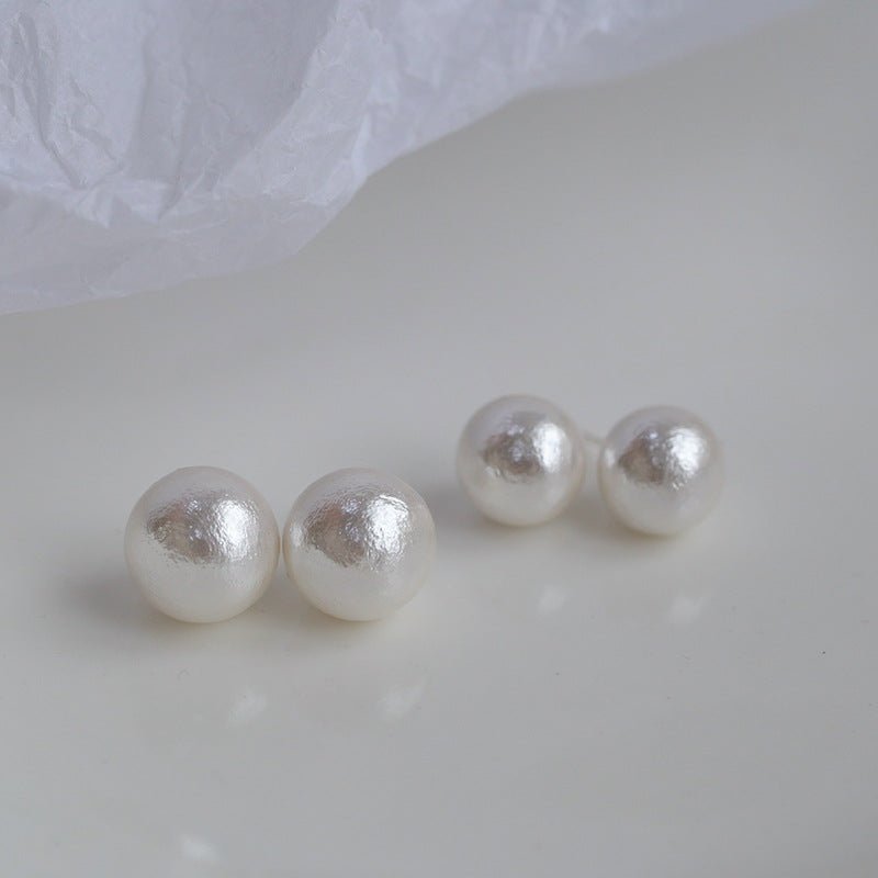Cotton Pearl Stud Earrings - floysun