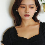Cotton Pearl Stud Earrings - floysun