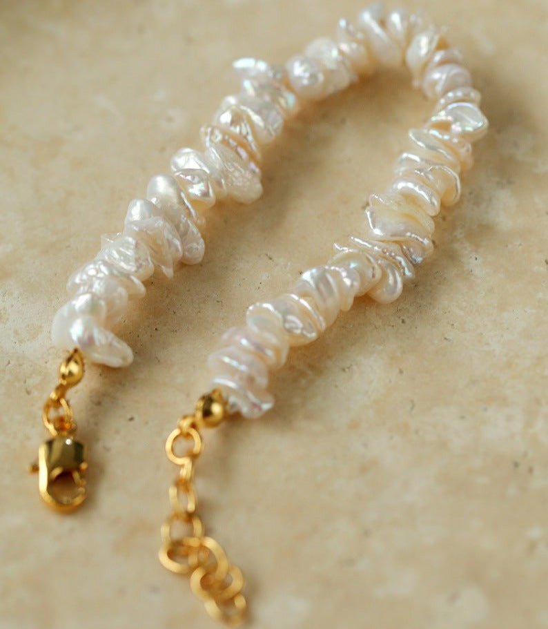 Crushed Baroque Pearl Bracelet - floysun