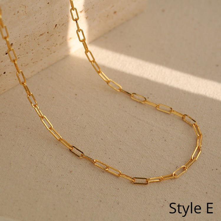 Chain Twist Snake Bone Necklace