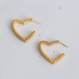 Double-layer Love Hollow Heart Earrings
