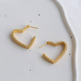 Double-layer Love Hollow Heart Earrings