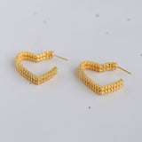 Double-layer Love Hollow Heart Earrings