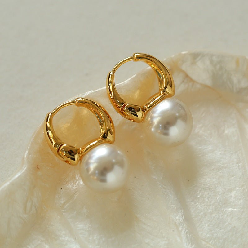Everyday Simple Minimalist Pearl Earrings - floysun